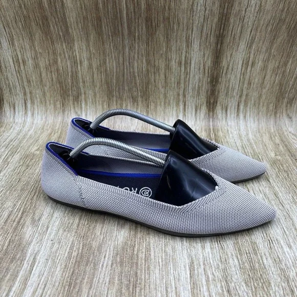Rothy's Shoes Rothys The Point Flax Birdseye Gray Slip On